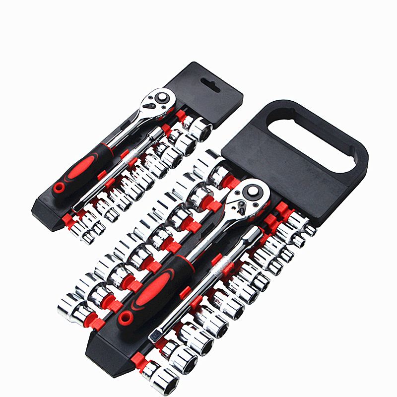 Auto de trinquete Socket Llave Herramientas Mano Chrome Destornillador Bits Set Llave