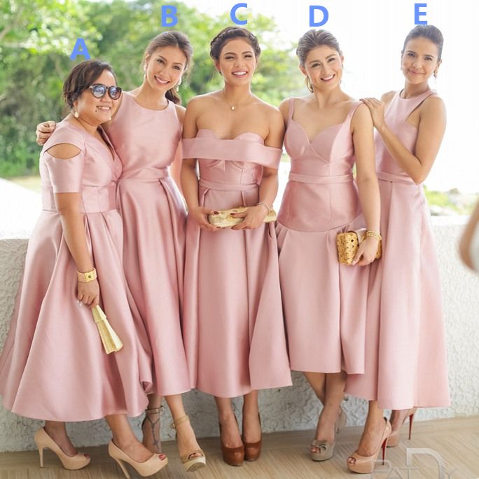 Dark blush pink bridesmaid dresses Clearance