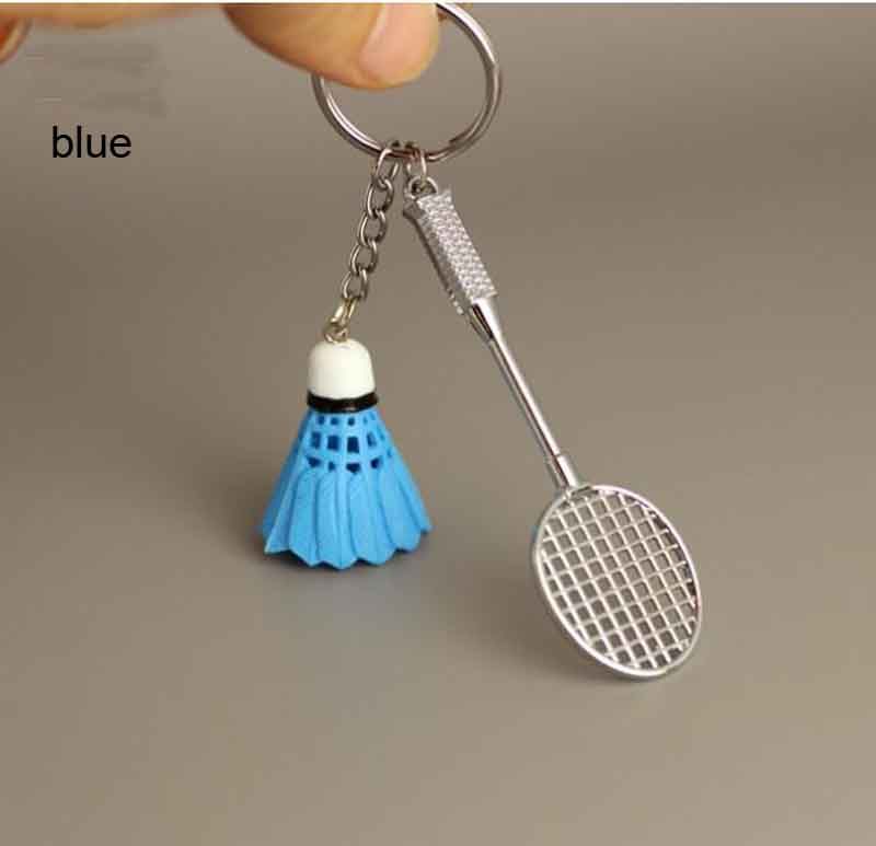 Sports Badminton Keychain For Men And Women Key Ring Holder Plastic