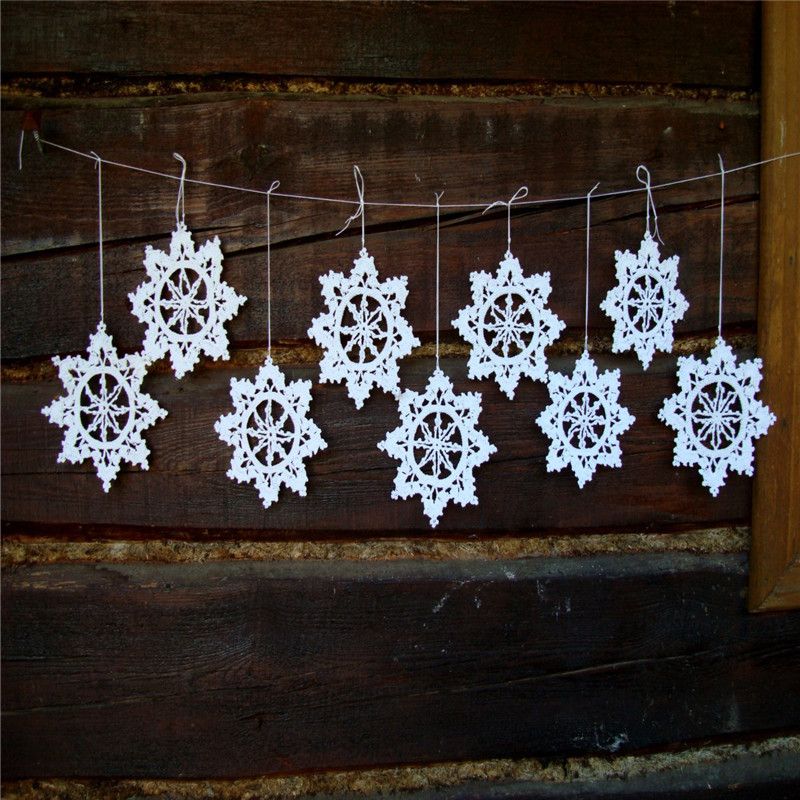 100 Pcs Fabric Snowflake Embellishments for Christmas Tree Party Home Decors