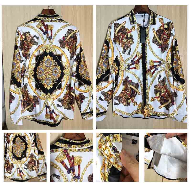 baroque silk shirt mens