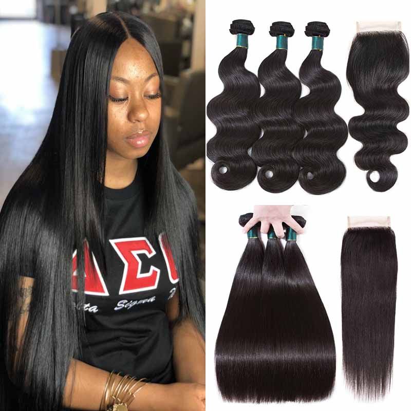 Best Quality Cuticle Aligned Hair Bundles With Lace Closure