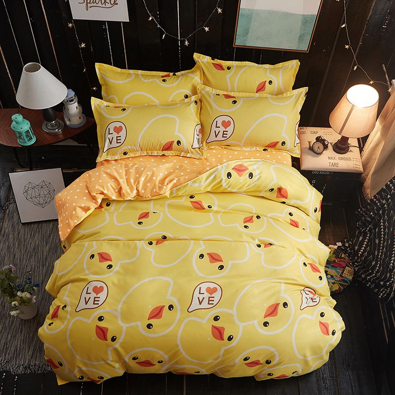 Yellow Duck Soft Comfortable Bedding Set Bed Linen Bed Set Sheet