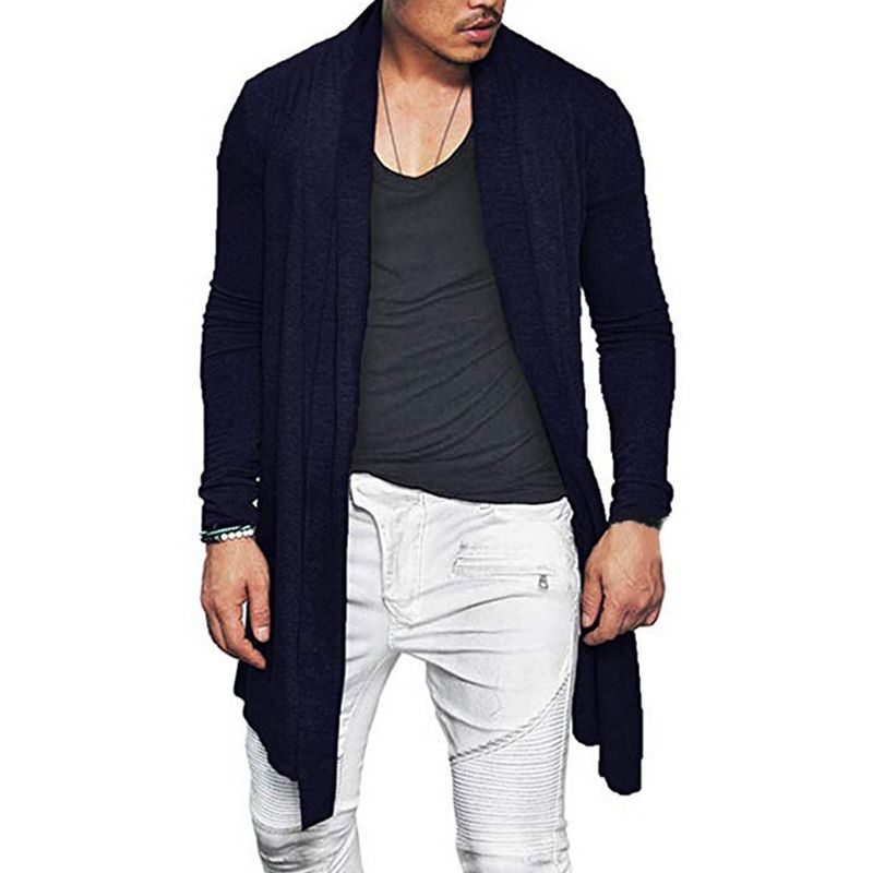 mens long length cardigan