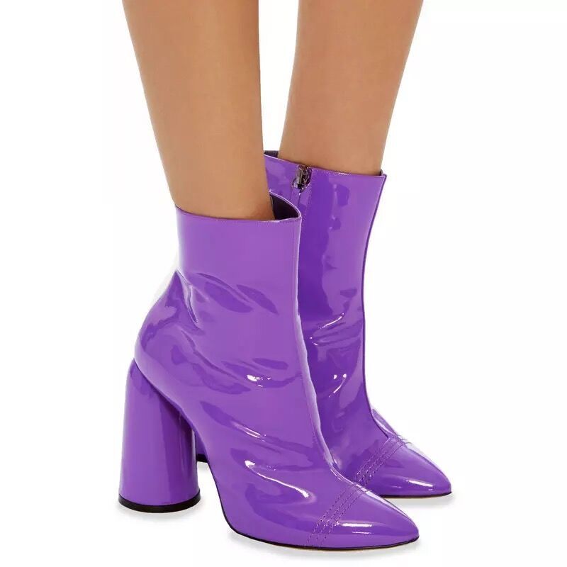 ladies black block heel boots