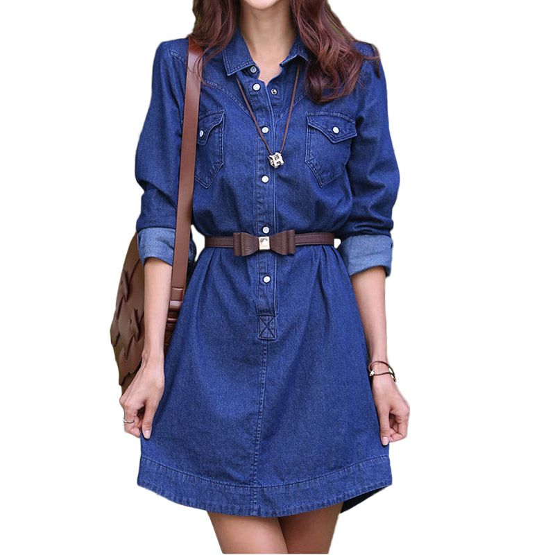 women's denim dresses on sale