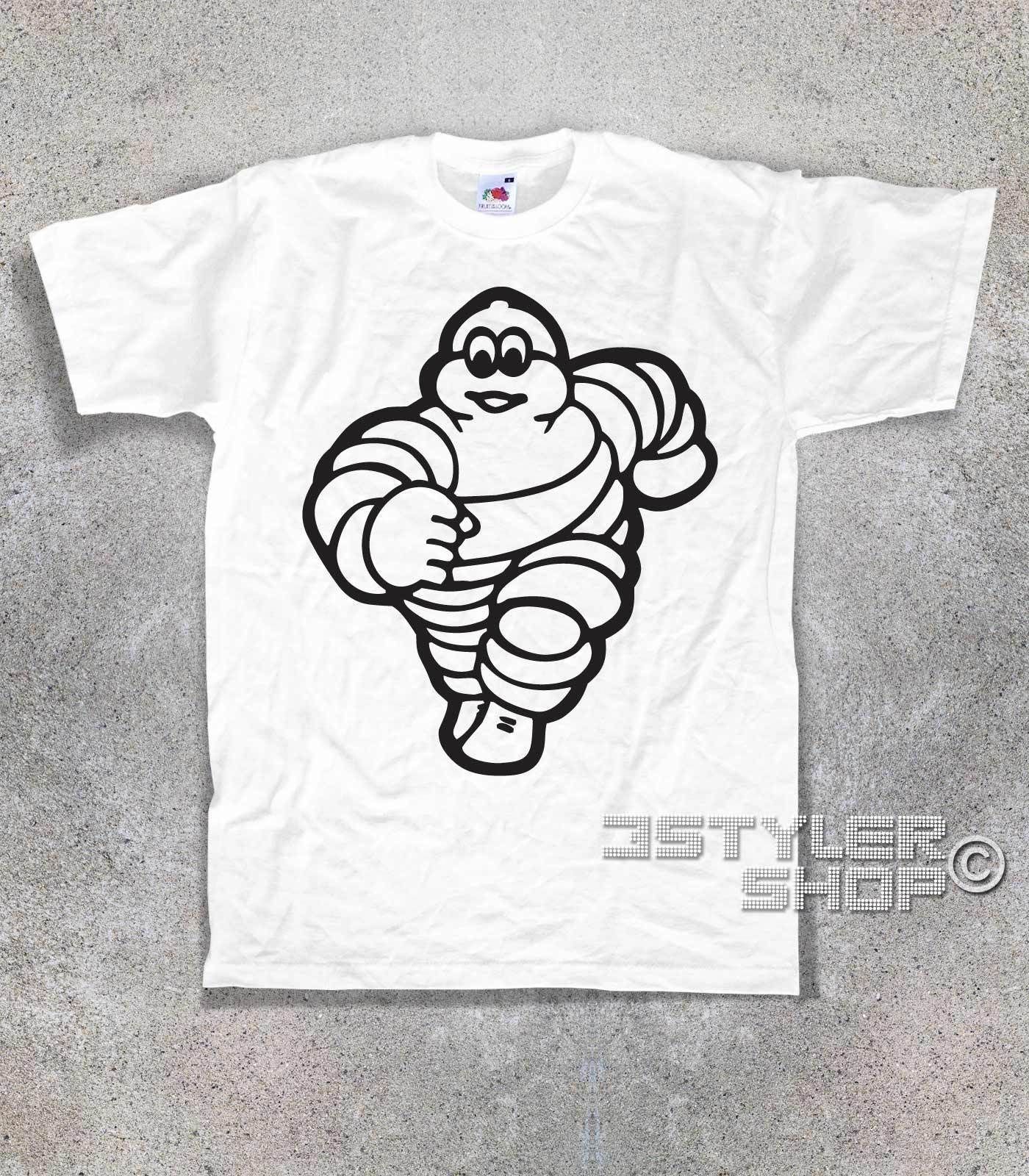 T Shirt Uomo Omino Michelin 2 Bibendum Vintage Logo Anni 70