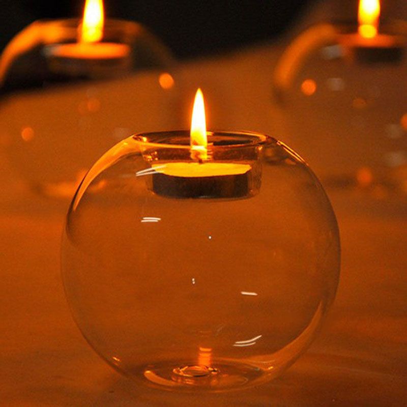 Stand Crystal Glass Candle Holder Wedding Bar Party Dinner Decor Candlestick New