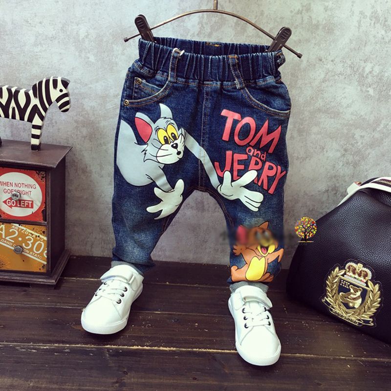 Compra Dibujos Animados De Tom Y Jerry 2 7 Años Pantalones De Niños 2016  Baby Boys Girls Jeans Moda Otoño Niños Pantalones Ropa De Niños Barato |  Entrega Rápida Y Calidad | Es.Dhgate