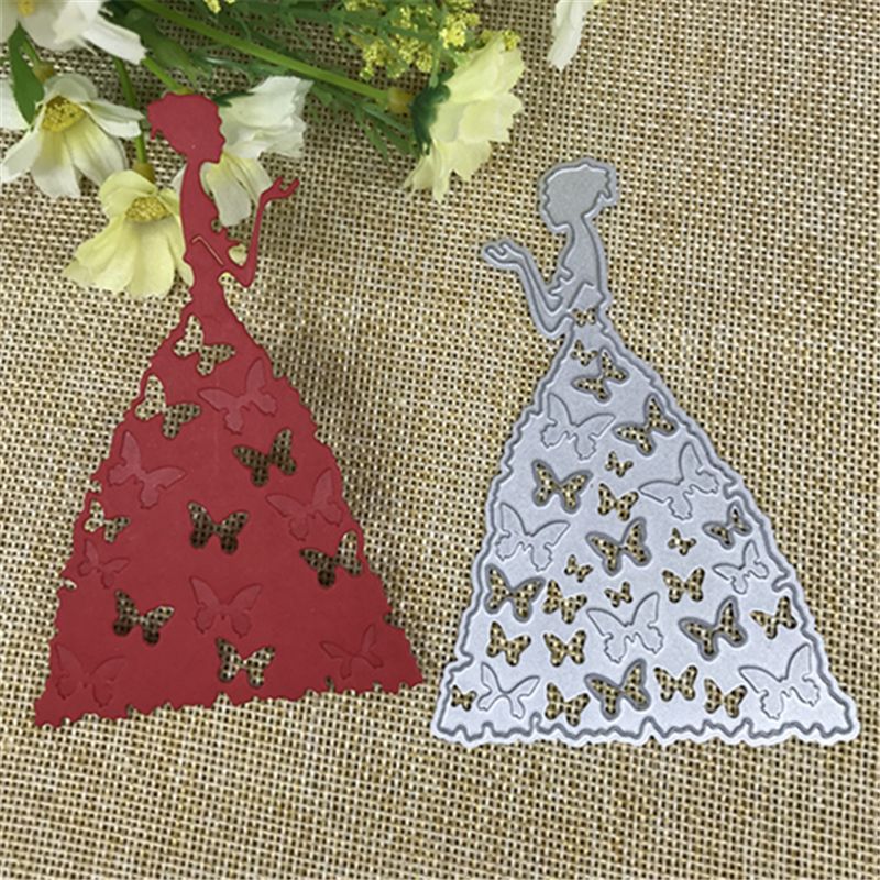 2019 Cutting Dies Princess Lady Dress Decoration For Card Stencil