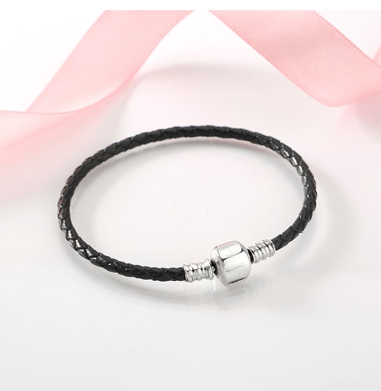 Fine Retro Authentique S925 Sterling Silver Charm Round Bead Fit European Bracelet