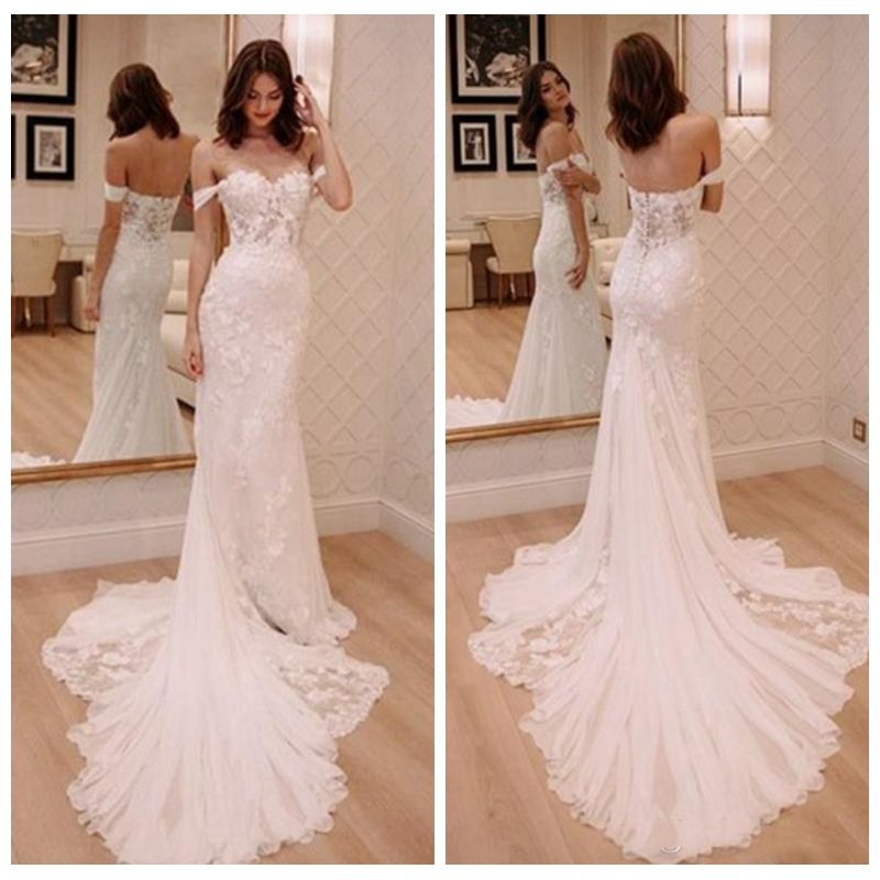 soft fishtail wedding dresses