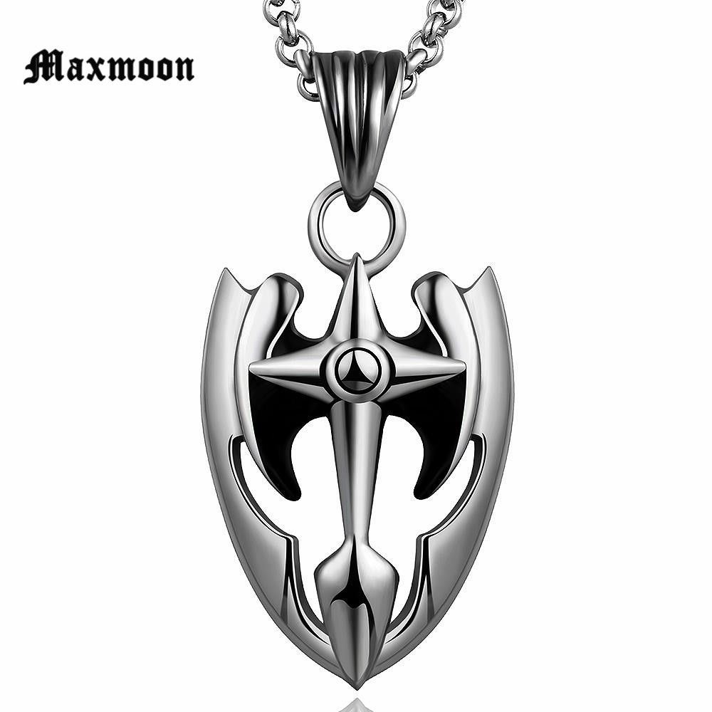 Compre Maxmoon Silver Color Acero Inoxidable Caballeros Templario Cruz  Escudo Amuleto Colgante Collar Hombres Religión Joyería A 10,91 € Del  Haoxinring | Es.Dhgate.Com