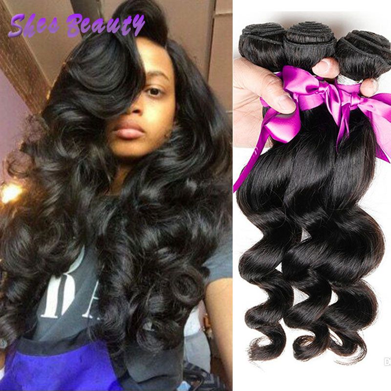 Shesbeauty Loose Wave Indian Virgin Hair 3 Bundles 8a Raw Indian