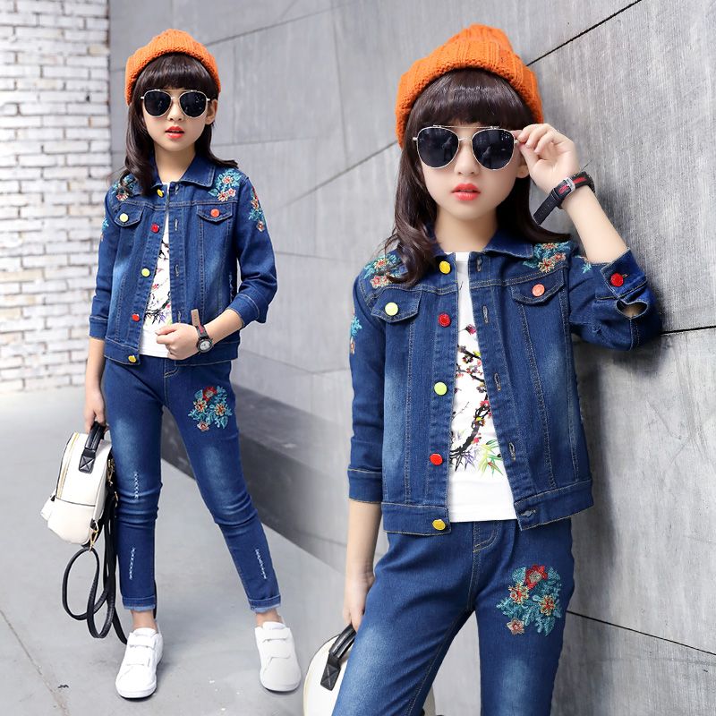 jean jacket and jean pants
