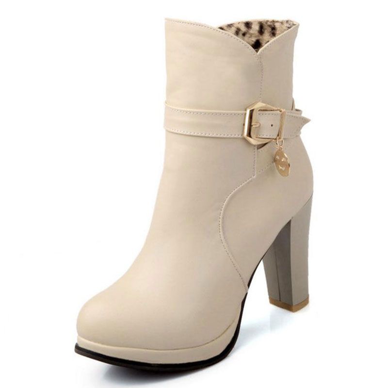 high heel short boots