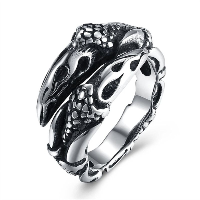 Anillo De Serpiente De Acero Inoxidable Punk De Los Hombres Anillo De Serpiente De Acero Inoxidable Punk De Los Hombres