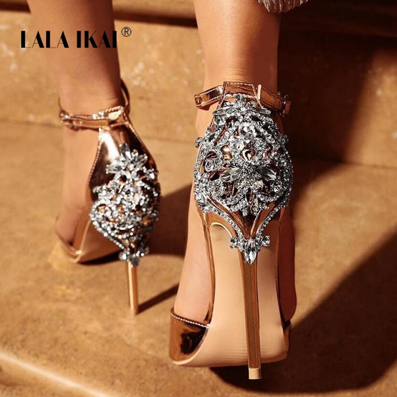 Desconto Em Lala Ikai Mulheres Sandálias De Salto Alto Primavera Bomba De  Cristal Glitter Sandálias Tampa Chique Calcanhar Festa Sexy Ladies Shoes  Xwc1195 5 Loja Online De Sandálias De Topo | DHgate.Com