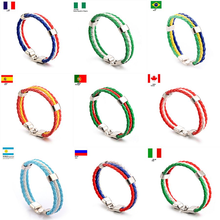 flag charm bracelet