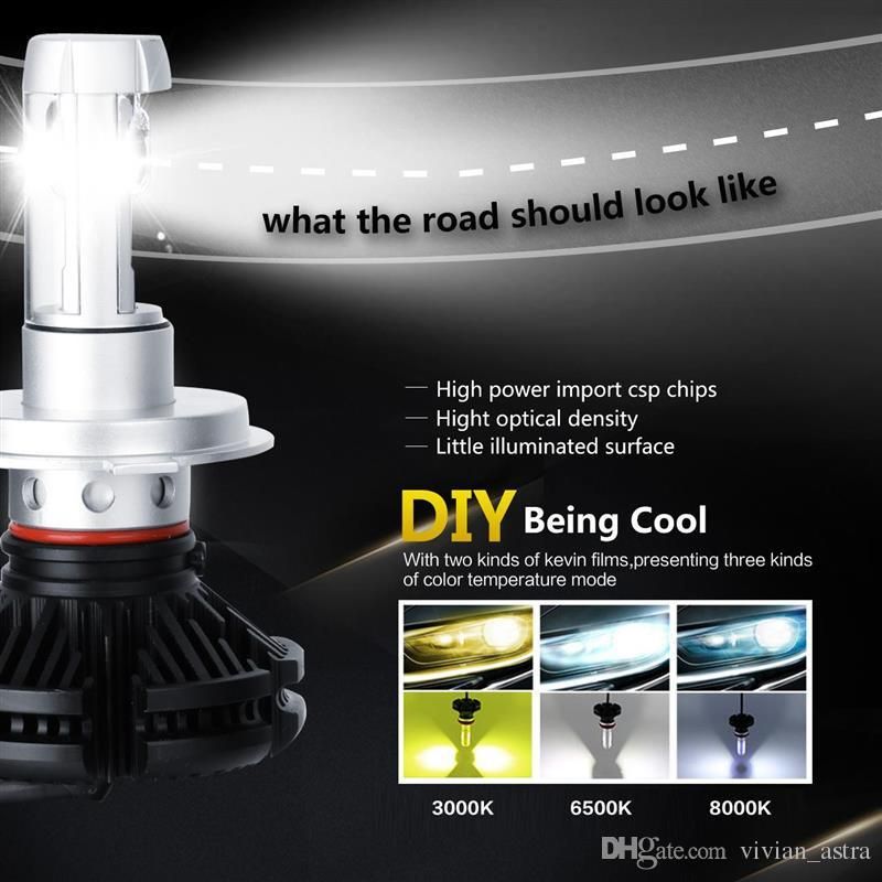 x3 نوع h4 h7 h11 9005 9006 h13 السيارات led المصابيح الأمامية لمبات 50w 6000lm كري رقائق الكل في واحد 3000k 6500k 8000k 2021 من allen astra 127 66ر س موبايل dhgate