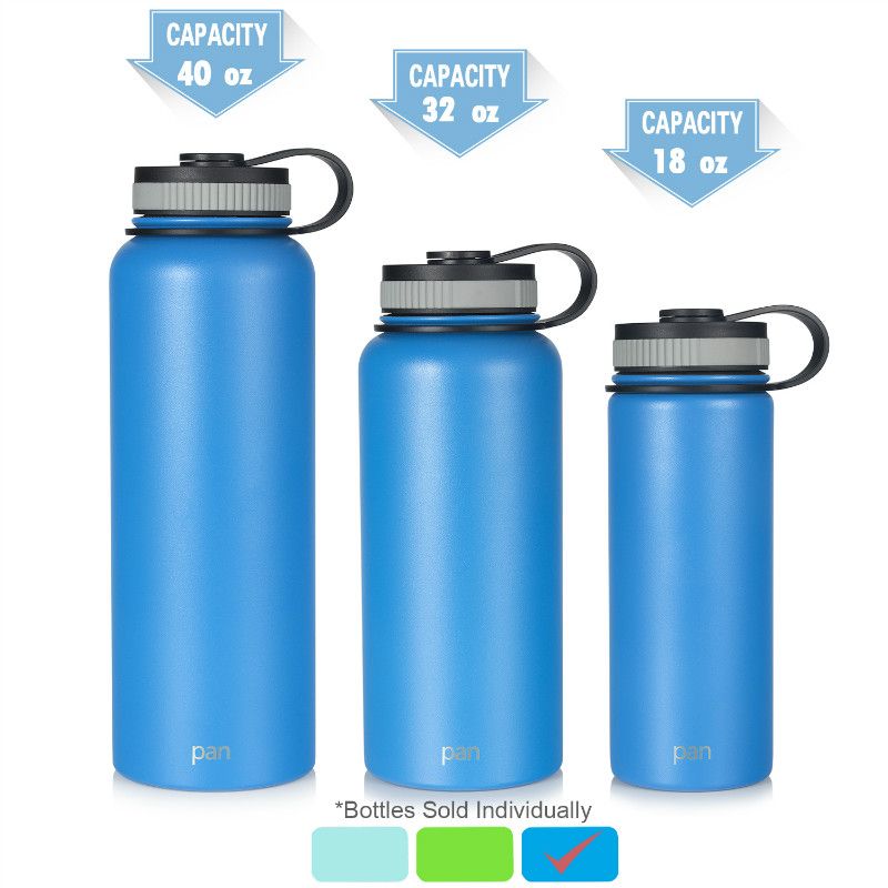 Blau Thermosflasche aus 18oz Edelstahl und 18oz DBL Tritan Trinkflasche Blau Thermosflasche aus 18oz Edelstahl und 18oz DBL Tritan Trinkflasche