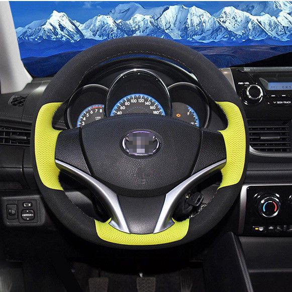 For Toyota Vios 14 2017 Car Steering Wheel Cover Black Suede W Yellow Leather Canada 2019 From Ocp9636 Cad 68 57 Dhgate Canada
