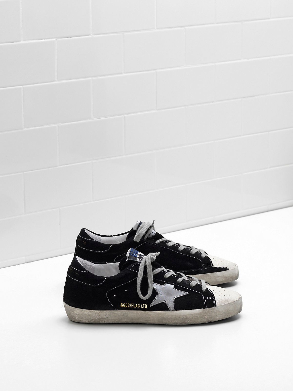 superstar sneakers in leather with perforated star