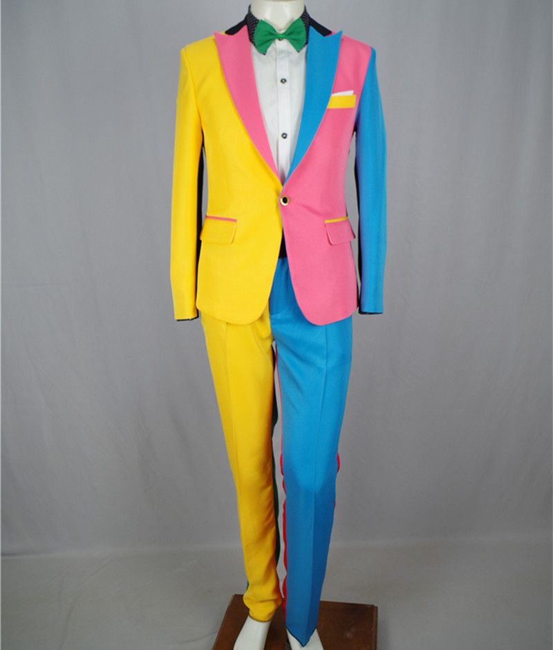 Acquistare Abiti Da Uomo Colorati Irregolari Magician Clown Performance  Stage Abiti Nightclub Maschio Cantante Host Blazer Pantaloni Suit Hip Hop  DJ DS Costume Economico | Consegna Veloce E Qualità | DHgate Italy