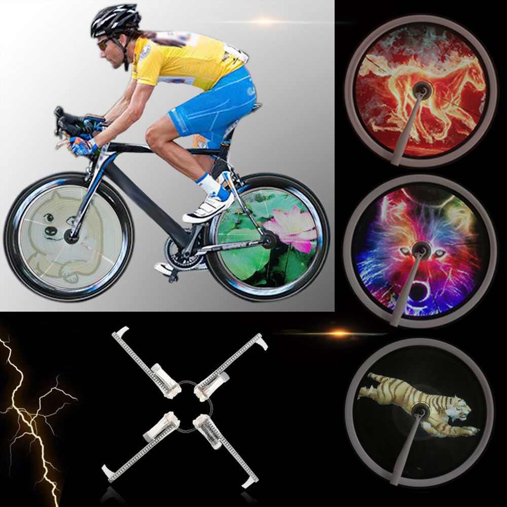 Programmable RGB LED DIY Bike Cycling Bicycle Wheel Tire Spoke Light 100/% new