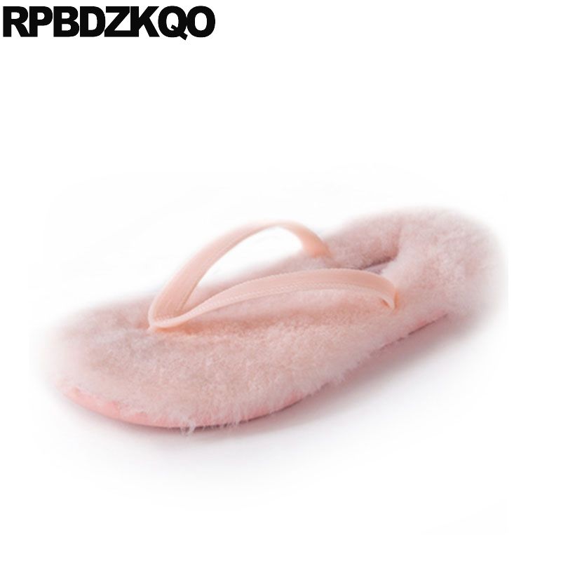 pink fuzzy sandals