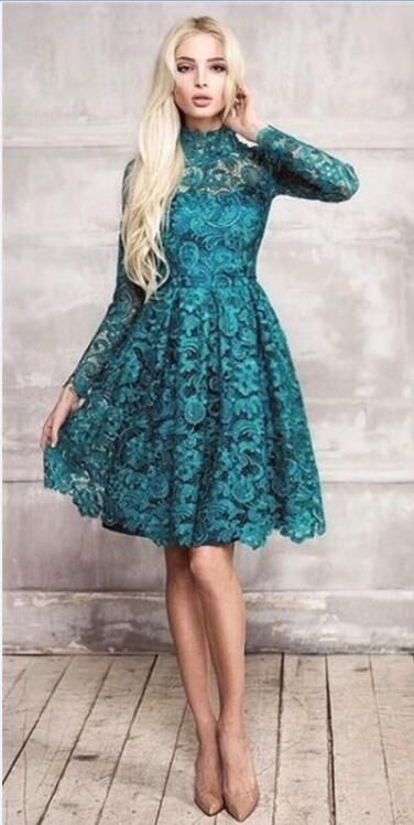 blue green cocktail dress
