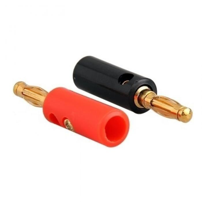 10 Pcs Audio Speaker Screw Banana Gold Plate Plugs Connectors 4mm New