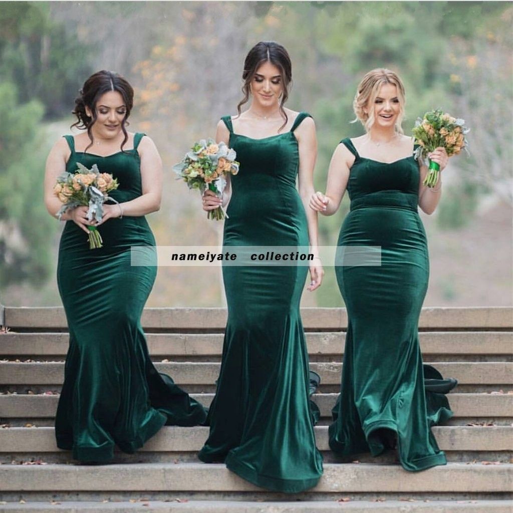 bridesmaid dresses long emerald