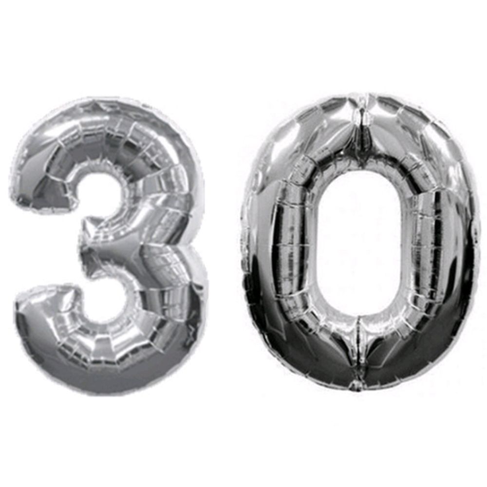 Silver Number 30 Ezing 40 inch Jumbo Silver Number Foil Helium Balloons 30th Birthday Party Decoration Silver Number 30 Ezing 40 inch Jumbo Silver Number Foil Helium Balloons 30th Birthday Party Decoration