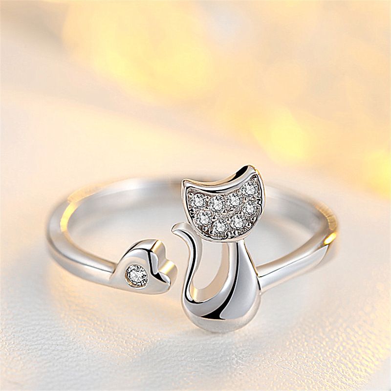 Acheter Chat Mignon Dargent Or Rose Bagues De Femmes Bijoux A La Mode Du Jour De La Saint Valentin Mariage Zircon Anneau Anel Bijoux Anillos Cadeaux De Bague Reglable De 0 97 Acheter Chat Mignon Dargent Or Rose Bagues De Femmes Bijoux A La Mode Du Jour De La Saint Valentin Mariage Zircon Anneau Anel Bijoux Anillos Cadeaux De Bague Reglable De 0 97