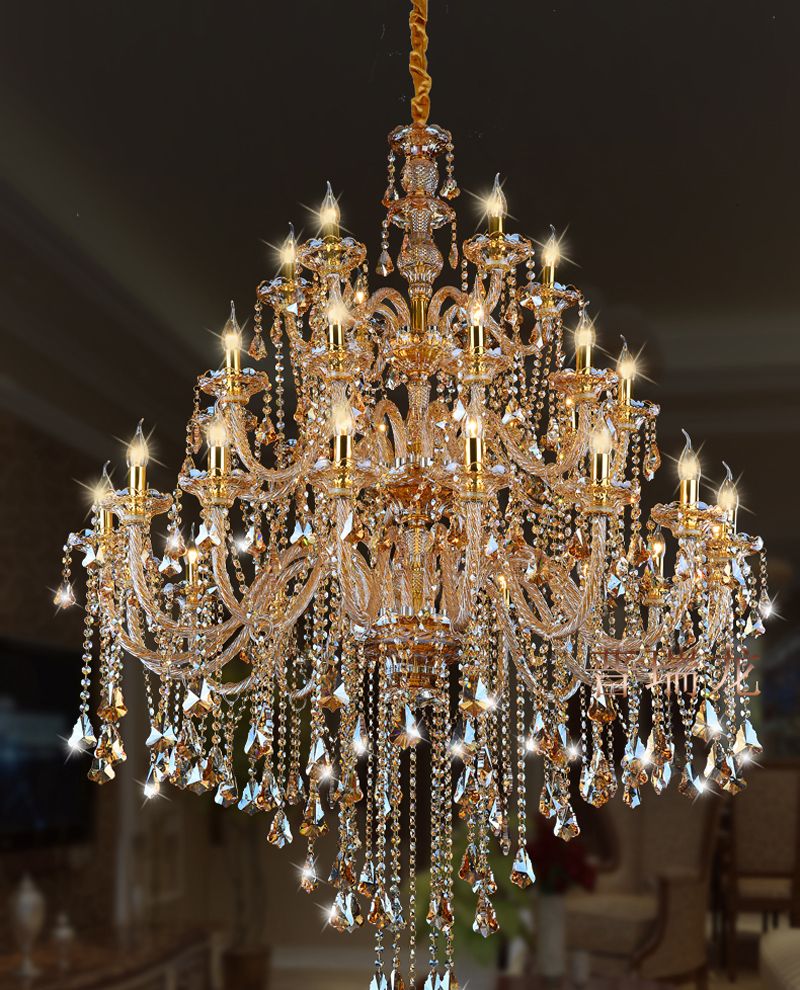 Großhandel Große Kristall Kronleuchter Moderne Chrom Kronleuchter Beleuchtung Esszimmer Kristall Kronleuchter Luxury Home Lighting Moderne Lampe Von