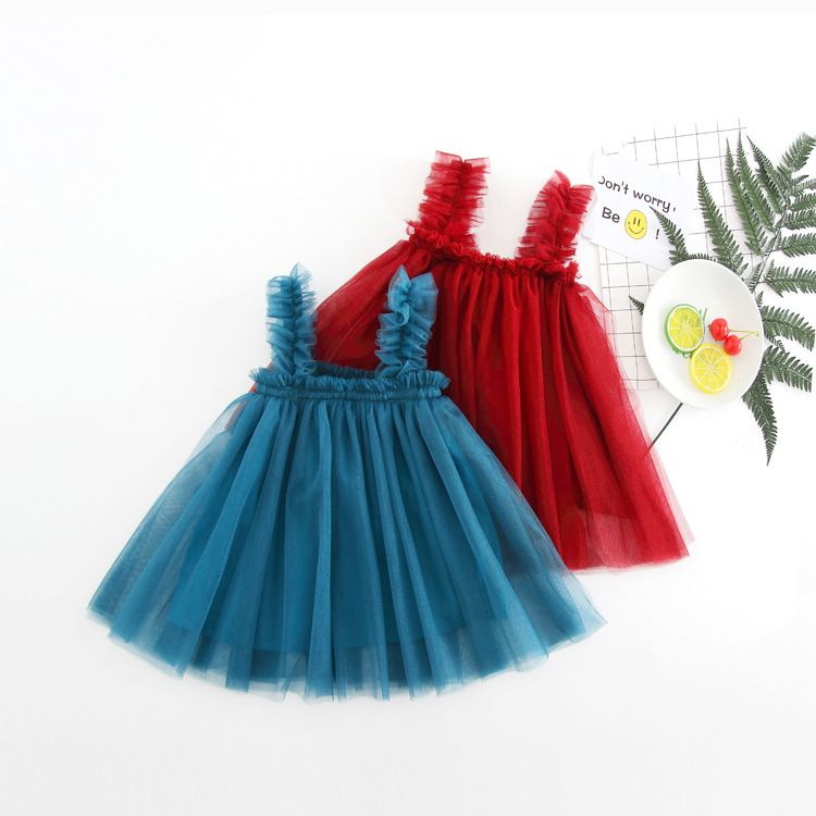 red and blue sundress