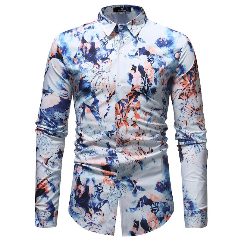camisa floral hombre