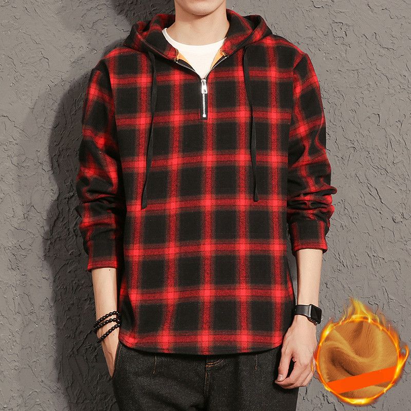 mens flannel jacket with moletom com capuz
