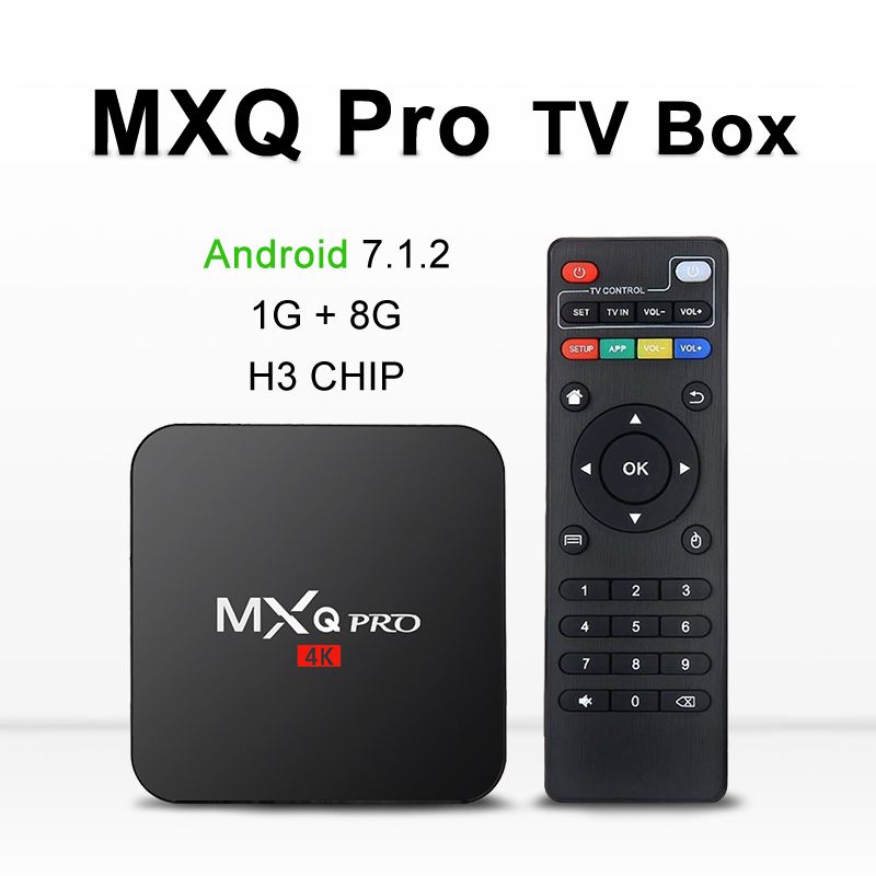 MXQ PRO H3 1+8G Smart Android 7.1 Quad Core 4K Media Player Smart TV BOX WIFI DE 