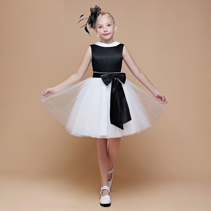 little girls black and white dresses