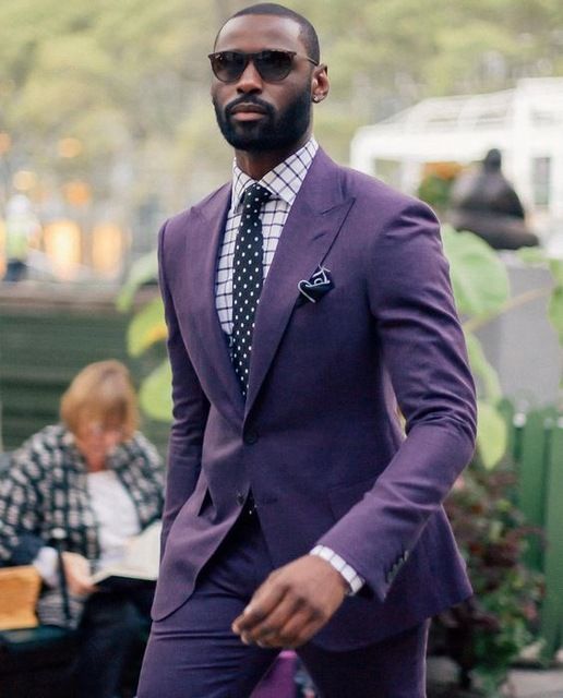 New Arrivals Two Button Dark Purple 