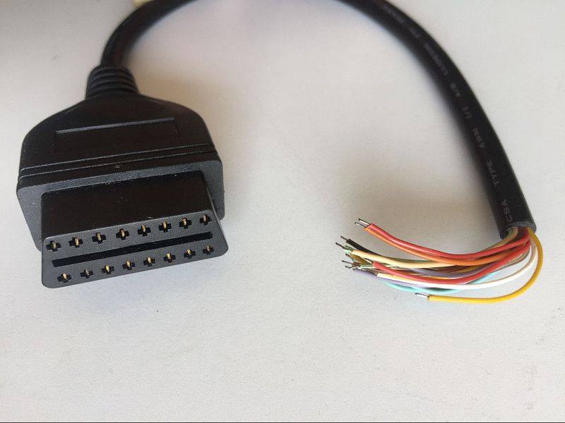 16 Pin J1962 OBD2 OBDII Female Diagnostic Connector Cable Pigtail
