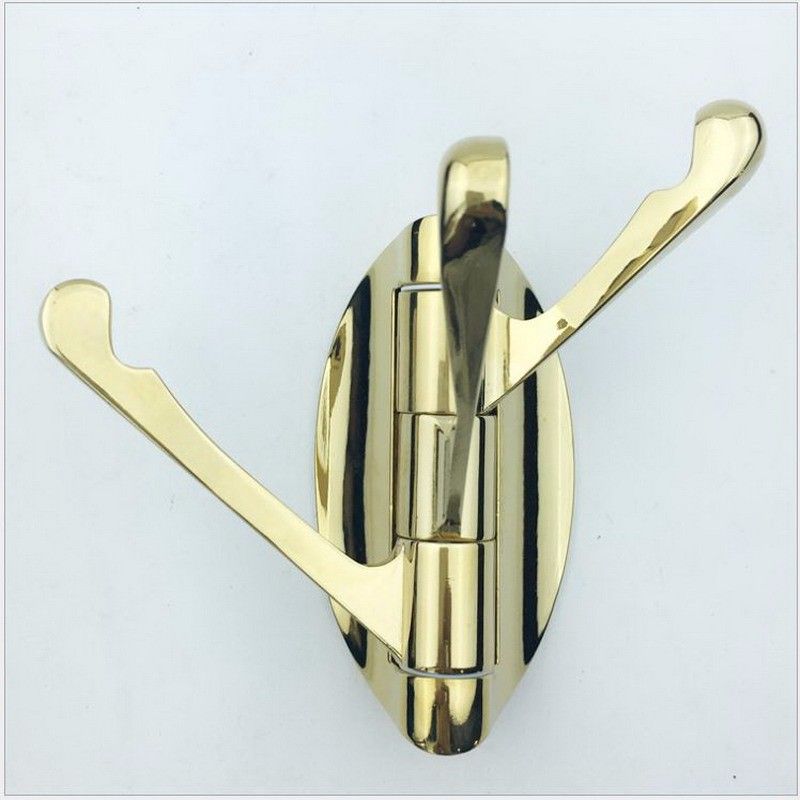 2020 Solid Metal Swivel Hook Heavy Duty Folding Swing Arm Triple Coat Hook With Multi Three