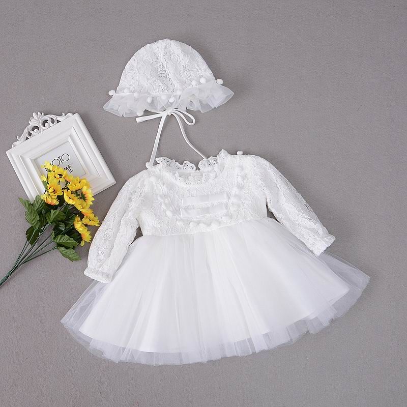 long sleeve lace christening gown