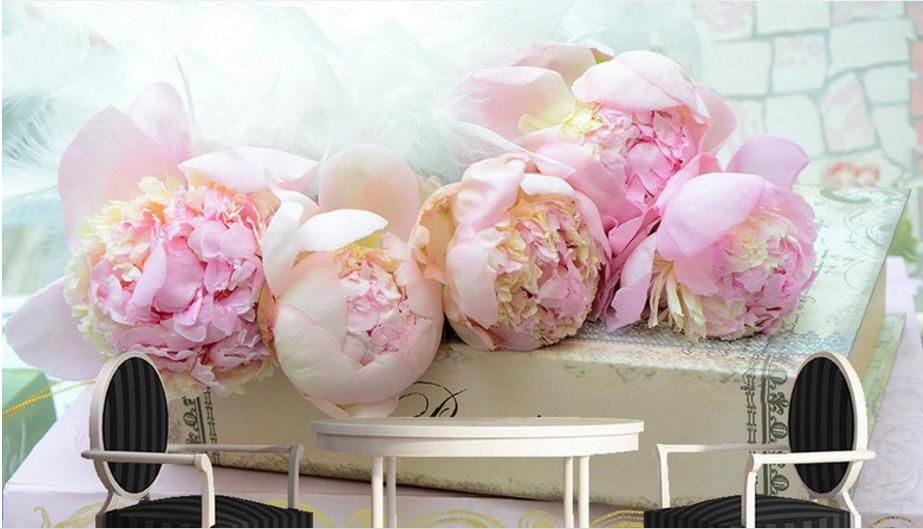 Acquista Sfondi Di Fiori Rosa Soggiorno Tv Divano 3d Murale Carta Da Parati Materiale Verde Sfondo Muro Home Decor A 16 67 Dal Yeyueman6666 Dhgate Com