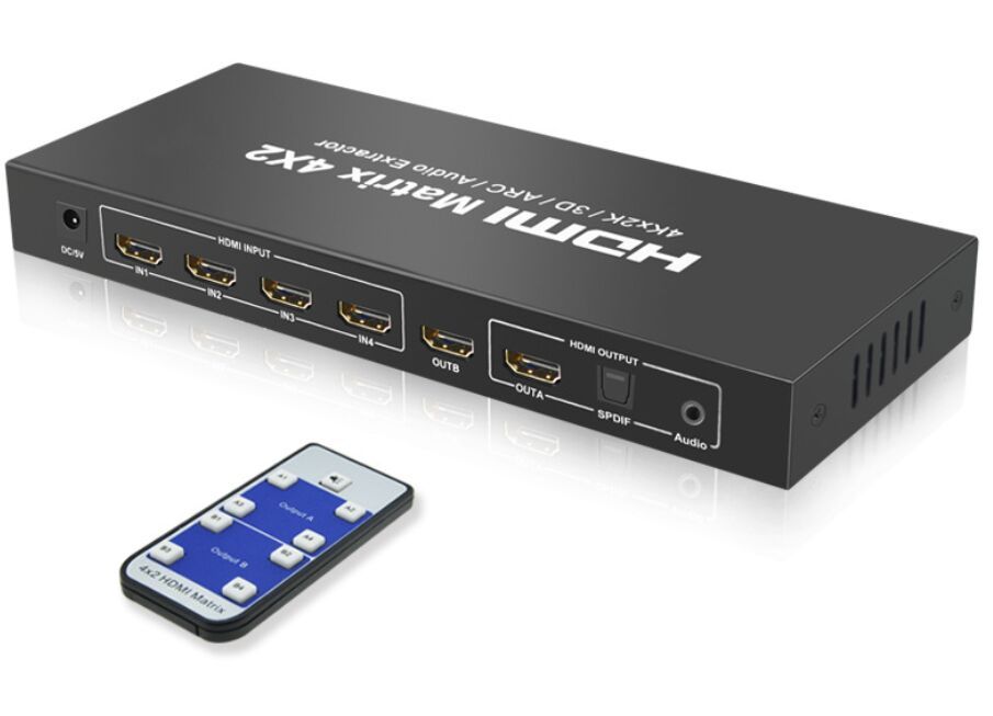 Acquistare Splitter Switch 4x2 3D HDMI 4 In 2 Con Telecomando IR Supporto  Estrattore Audio ARC Spdif Uscita Audio Coassiale E Stereo Cuffie Economico  | Consegna Veloce E Qualità | It.Dhgate