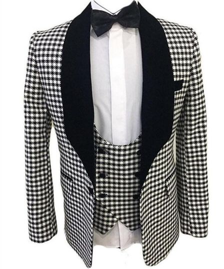 Mens Checkered Suit Custom Made Men Dress Suits,Tailored Casual Men Suits Hounds Tooth Check,Dogstooth Canada 2019 From Tingweimy, CAD $108.78