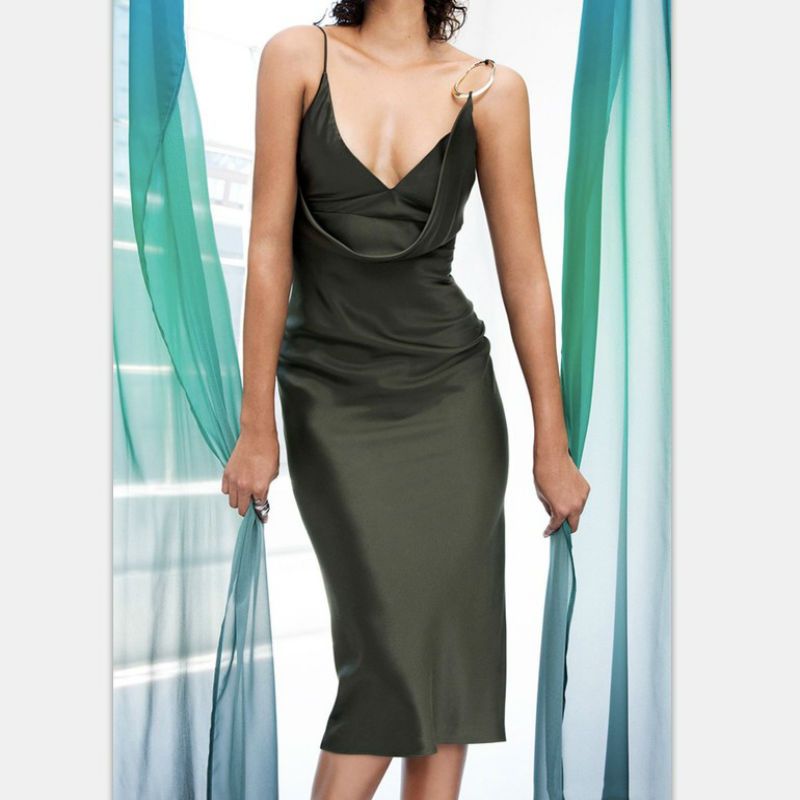 army green summer dress