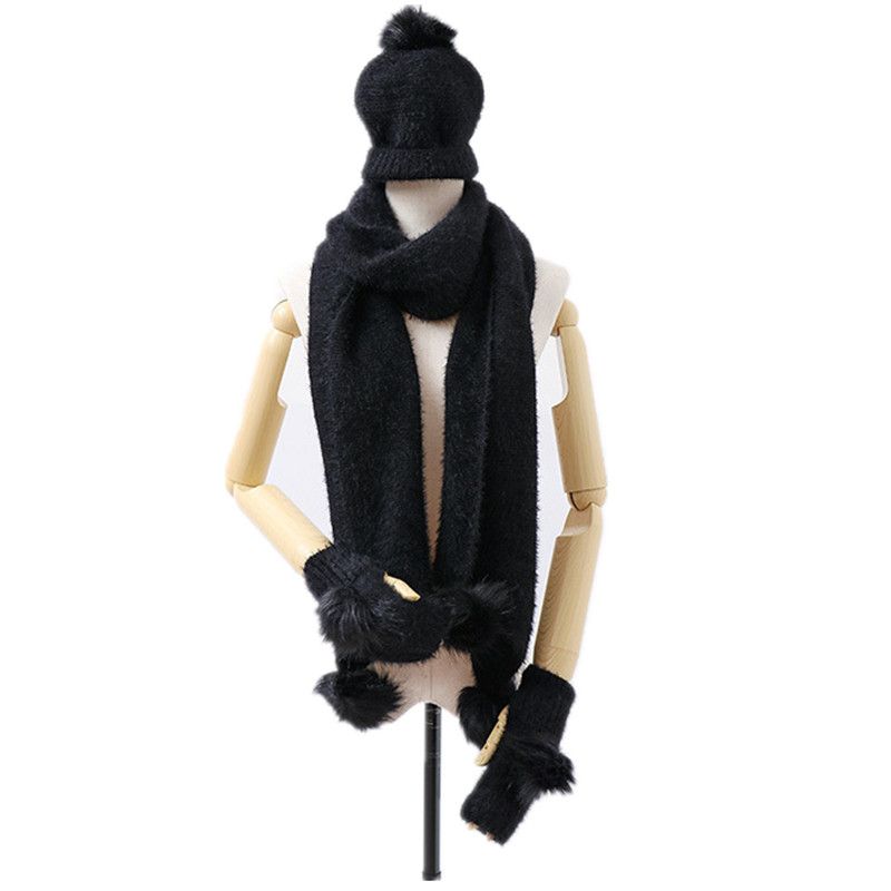 echarpe et gants assortis femme